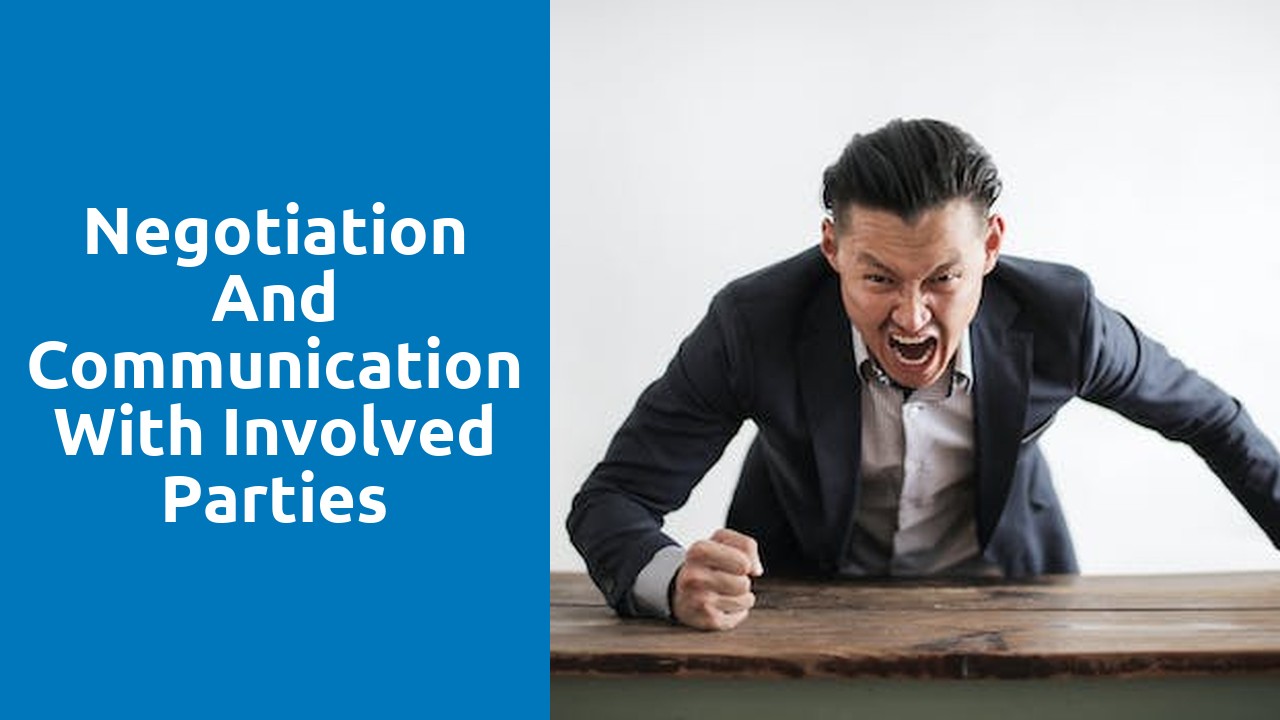 Negotiation and communication with involved parties
