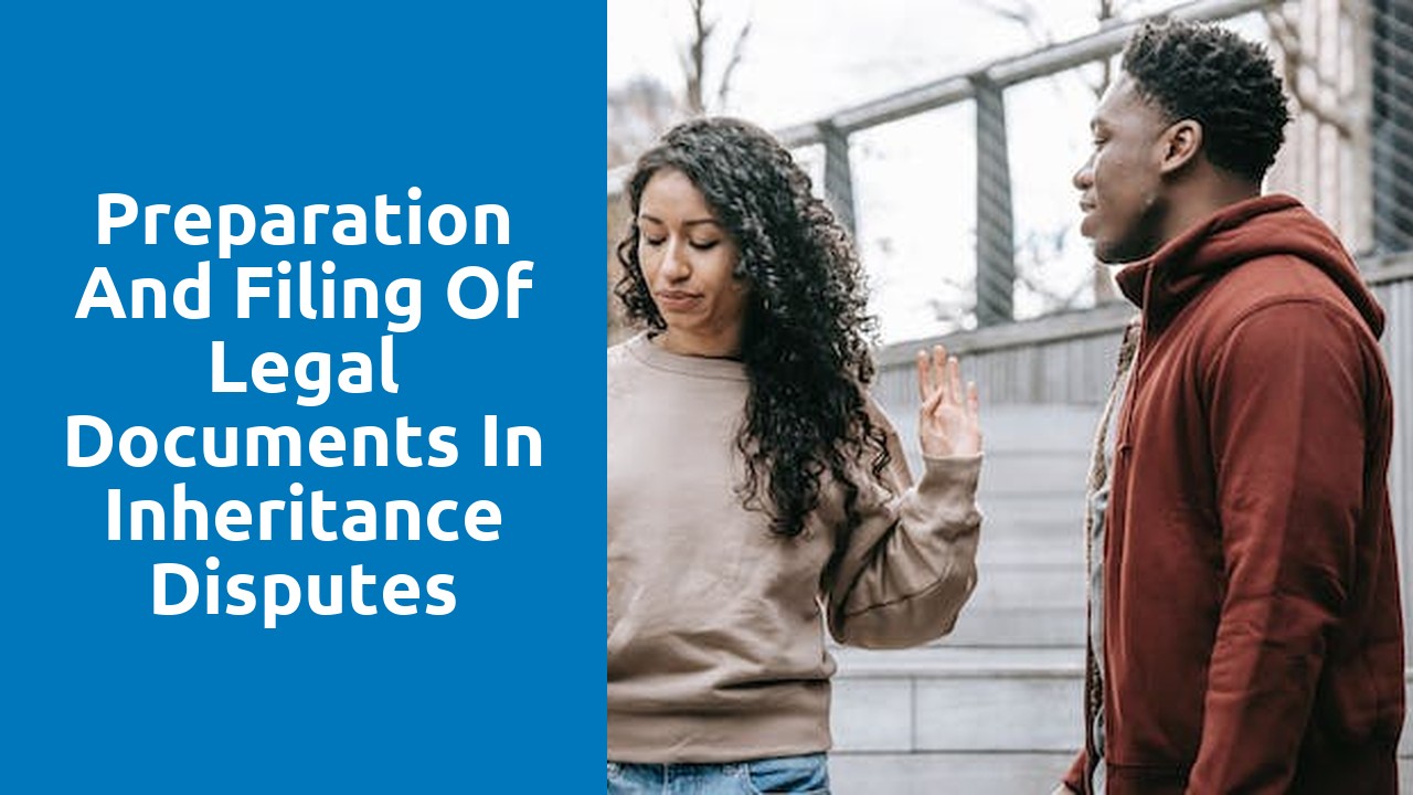 Preparation and filing of legal documents in inheritance disputes