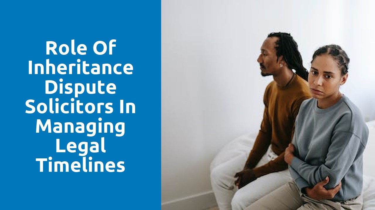 Role of inheritance dispute solicitors in managing legal timelines