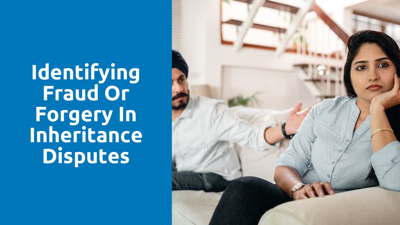 Identifying fraud or forgery in inheritance disputes