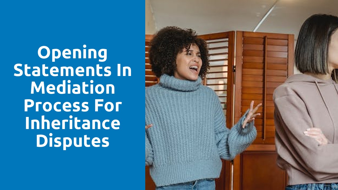 Opening statements in mediation process for inheritance disputes