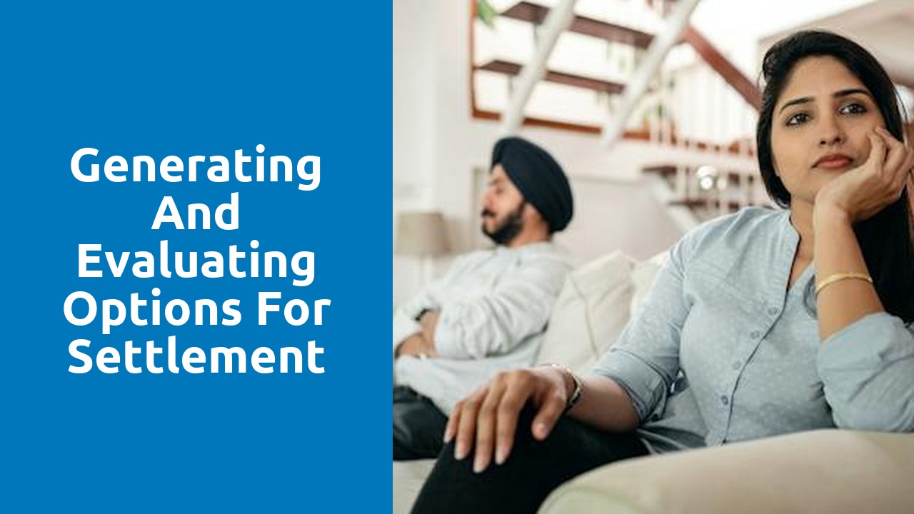 Generating and evaluating options for settlement